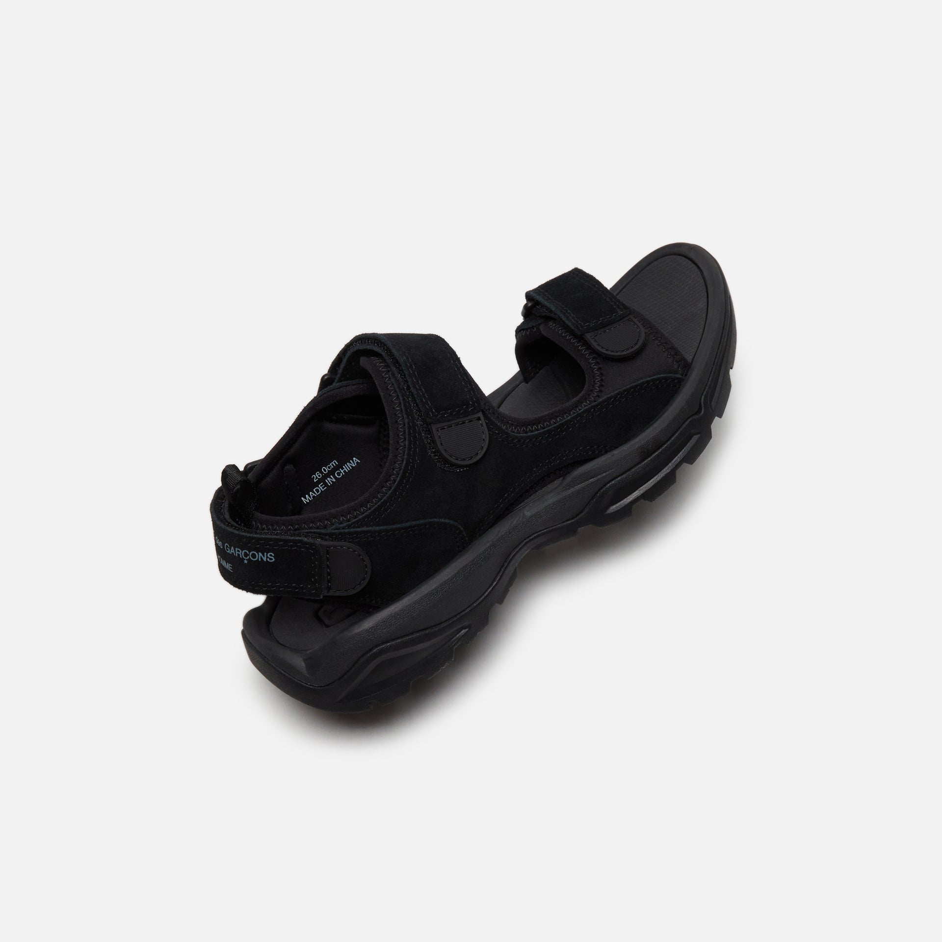 CDG Homme Velour Neoprene Sandal - Black