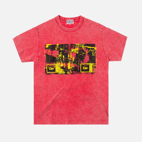 Cav Empt Bleached Cav E Tee - Pink