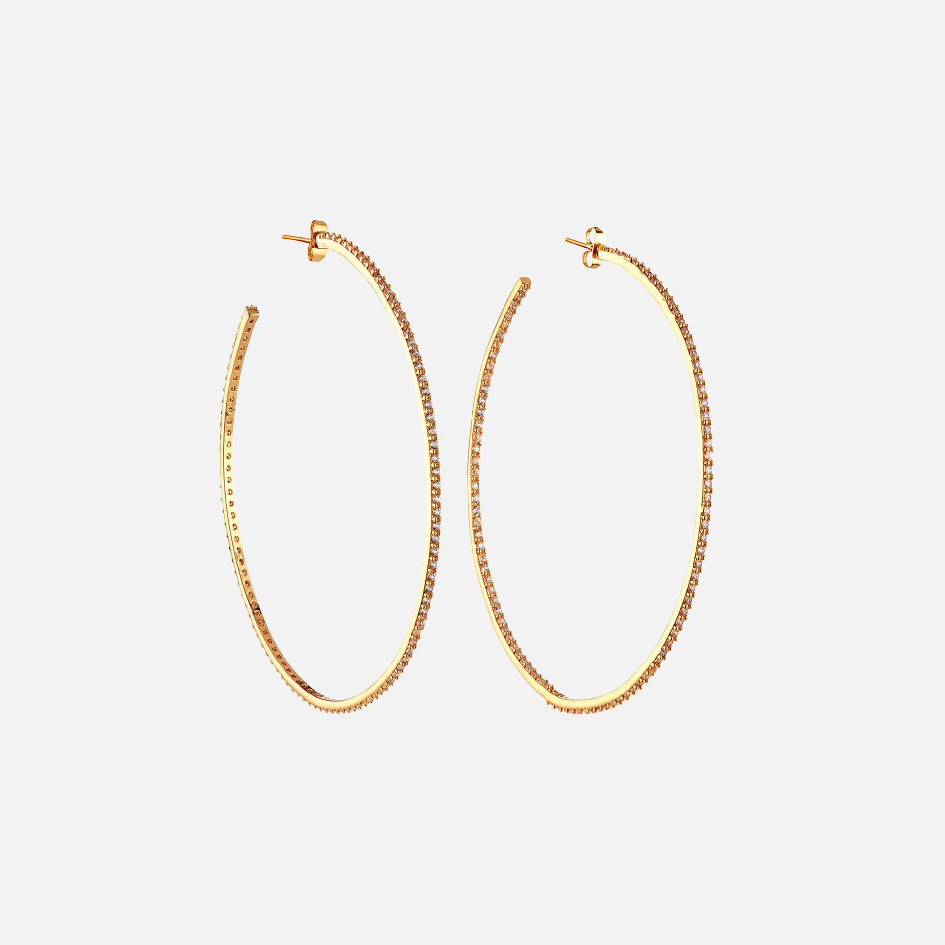 Crystal Haze From the Block Hoops Large - Gold