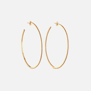 Crystal Haze From the Block Hoops Large - Gold