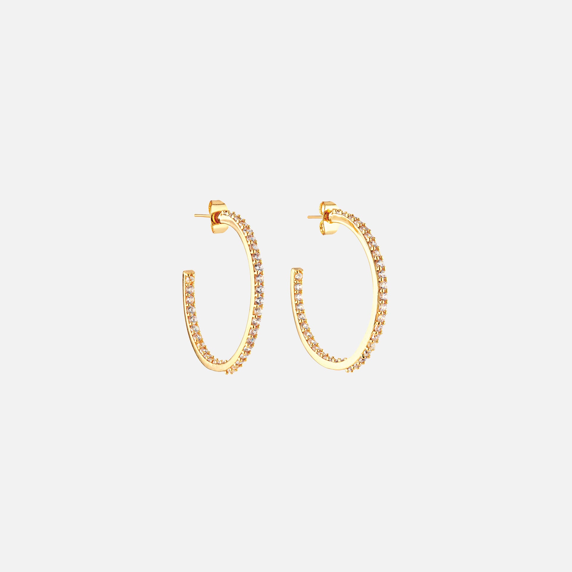 Crystal Haze From the Block Hoops Small - Gold