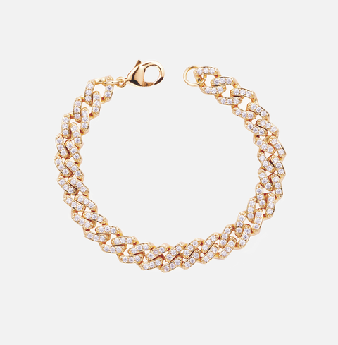 Crystal Haze Mexican Chain Bracelet - Gold