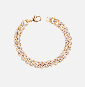Crystal Haze Mexican Chain Bracelet - Gold