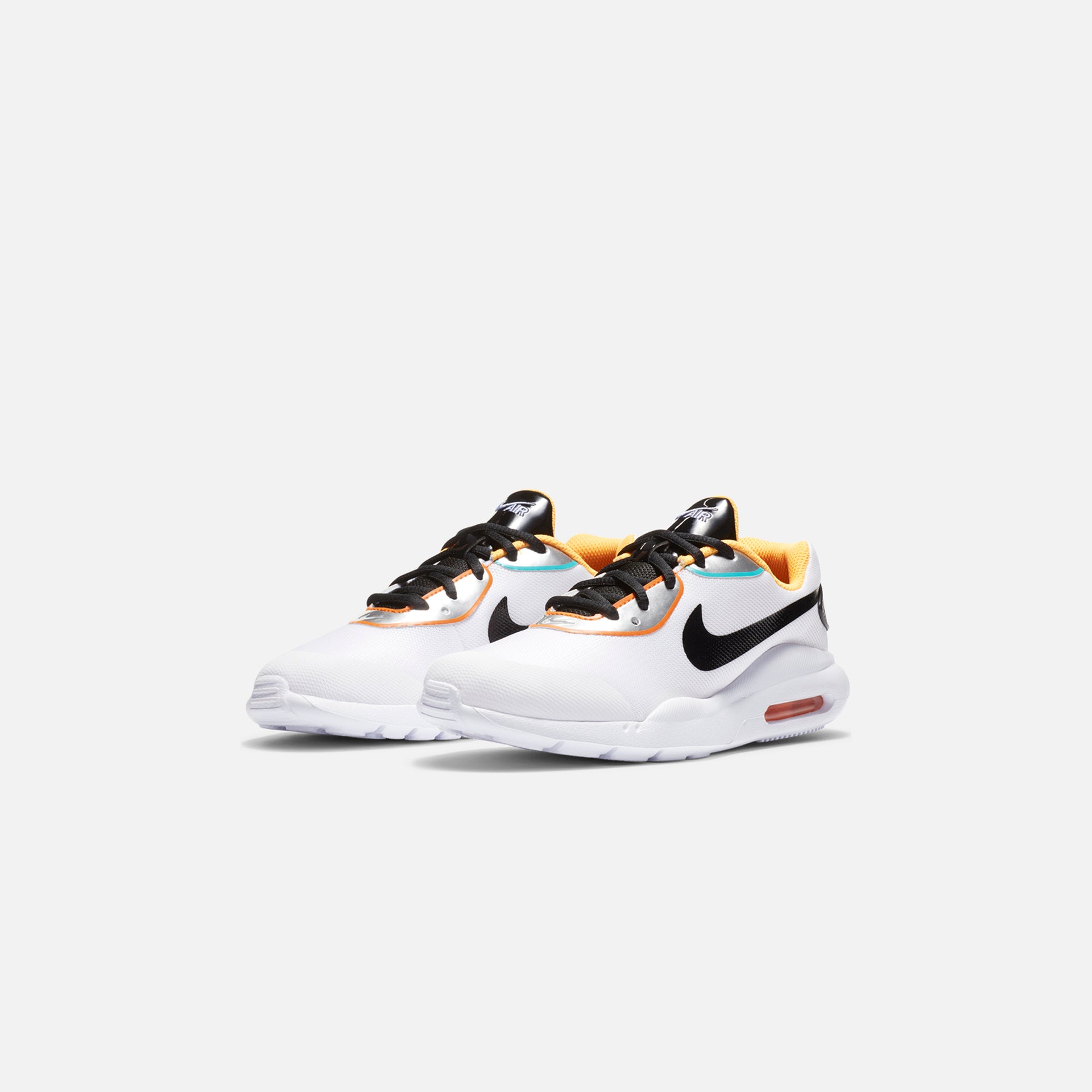 Nike Grade School Air Max Oketo D2N - White / Chrome / Black / Laser Orange