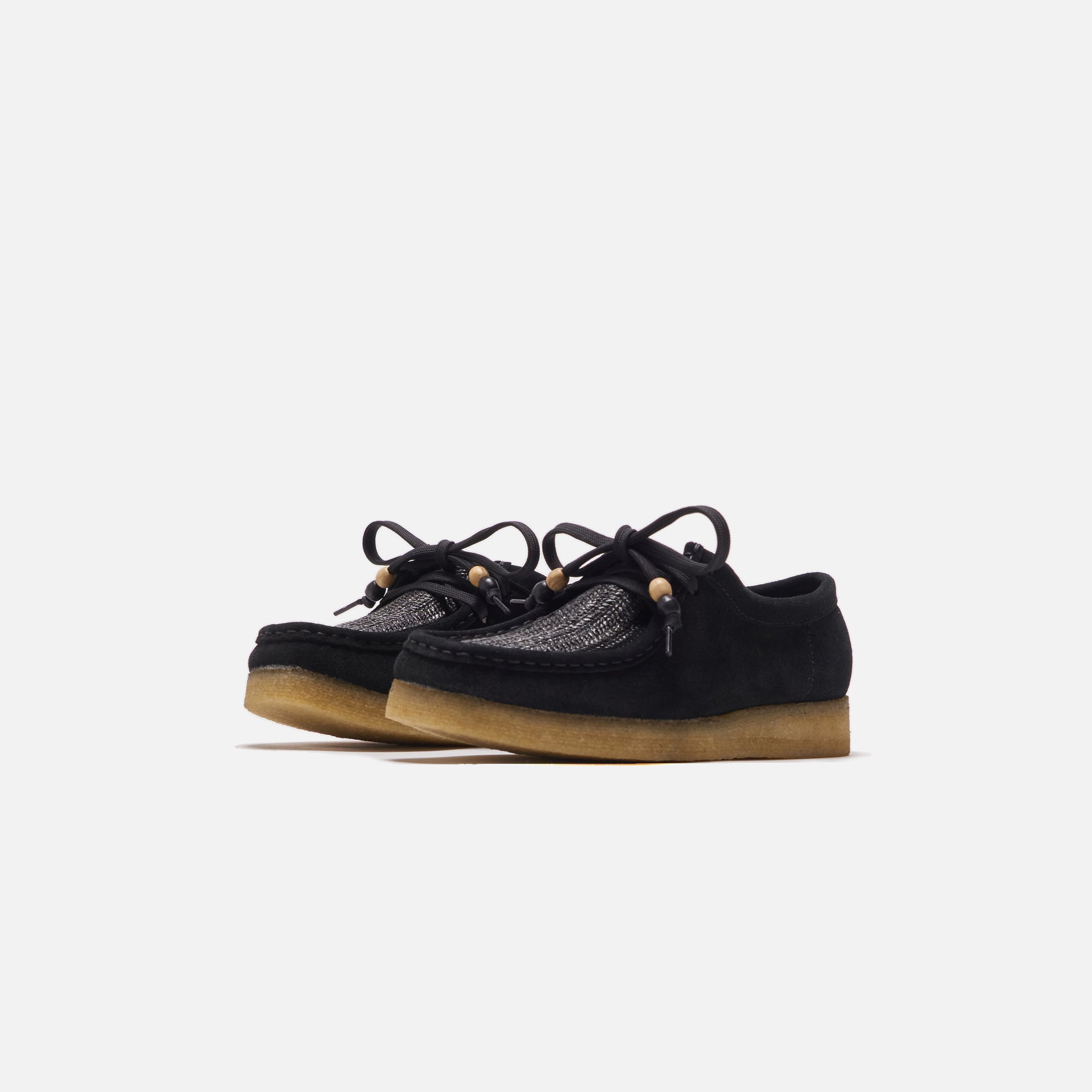 Clarks WMNS Wallabee Raffia - Black