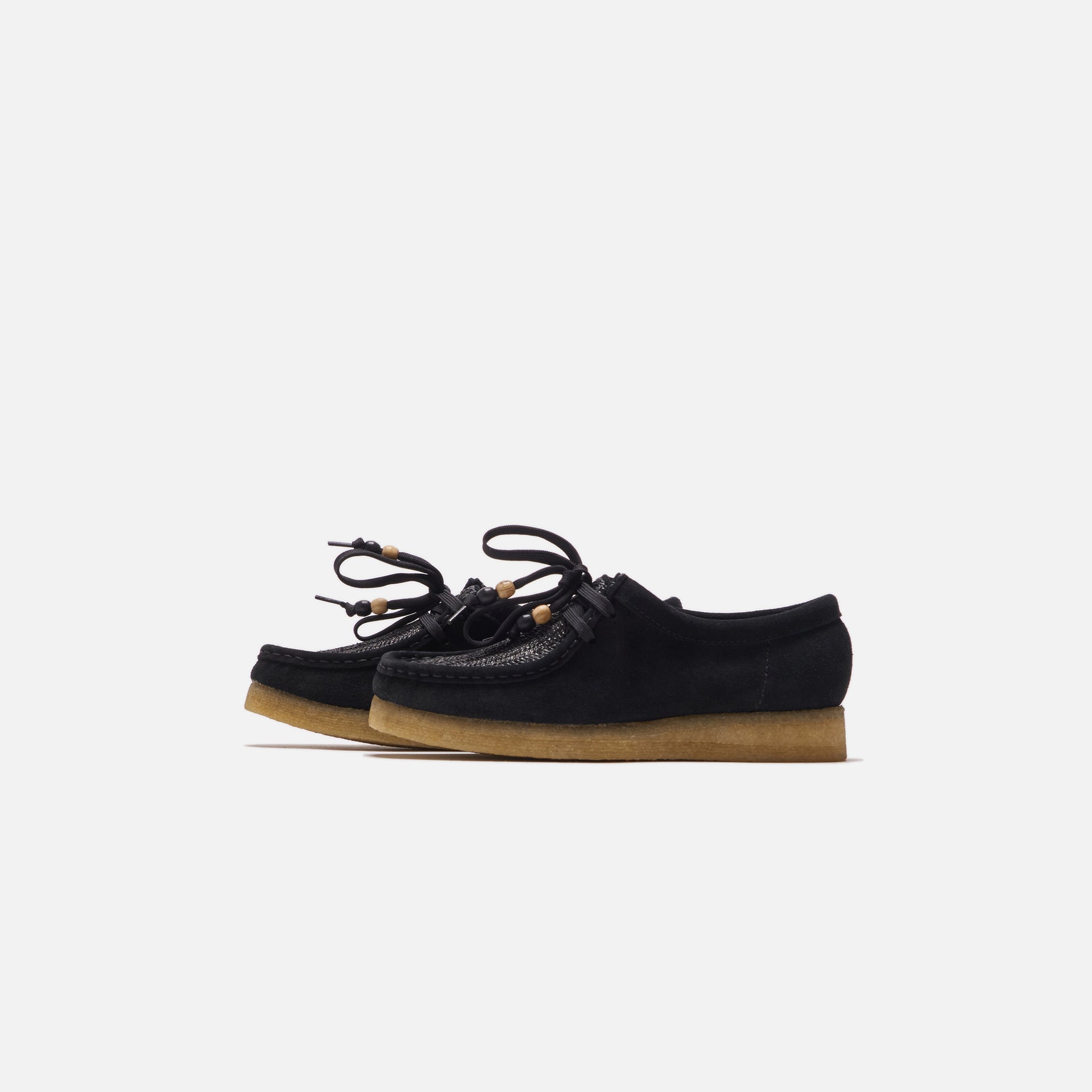 Clarks WMNS Wallabee Raffia - Black