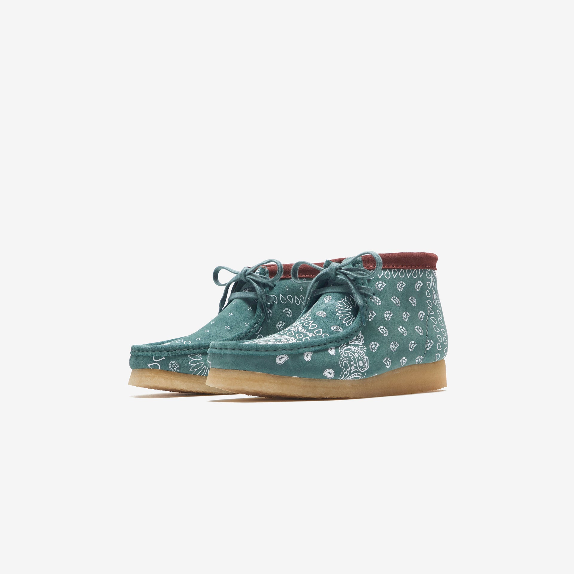 Clarks Wallabee Boot - Green Paisley