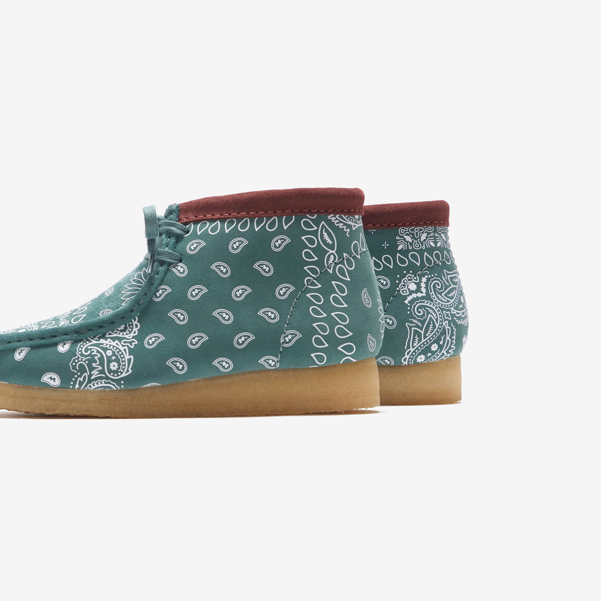 Clarks Wallabee Boot - Green Paisley