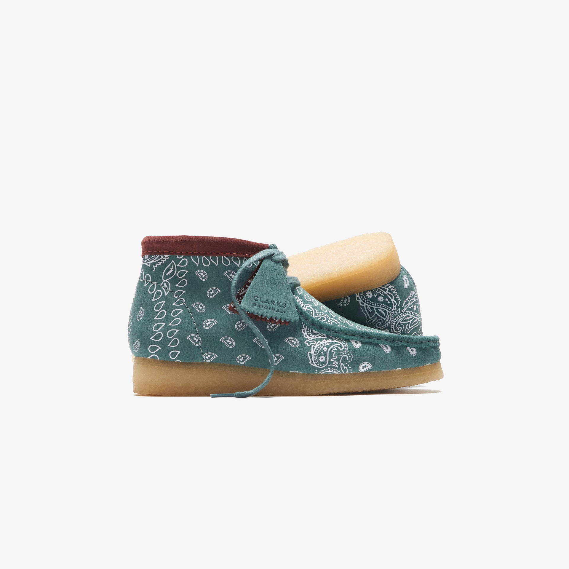 Clarks Wallabee Boot - Green Paisley