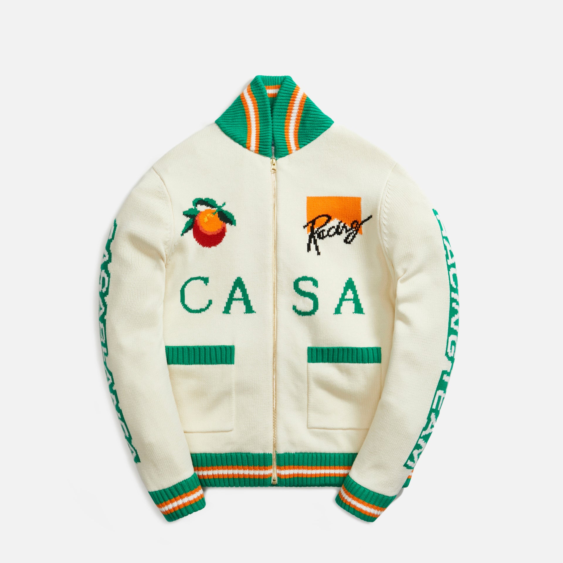 Casablanca Casa Racing Intarsia Knit - Off White
