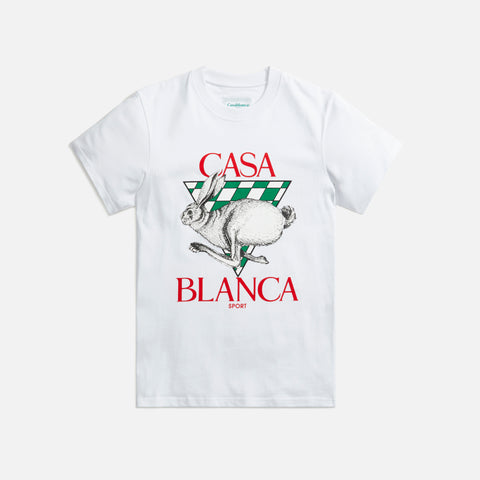 Casablanca Casa Sport Screen Printed Tee - White / Black