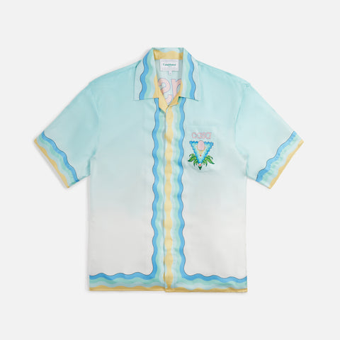 Casablanca Cuban Collar Shirt - Memphis Icon Multi