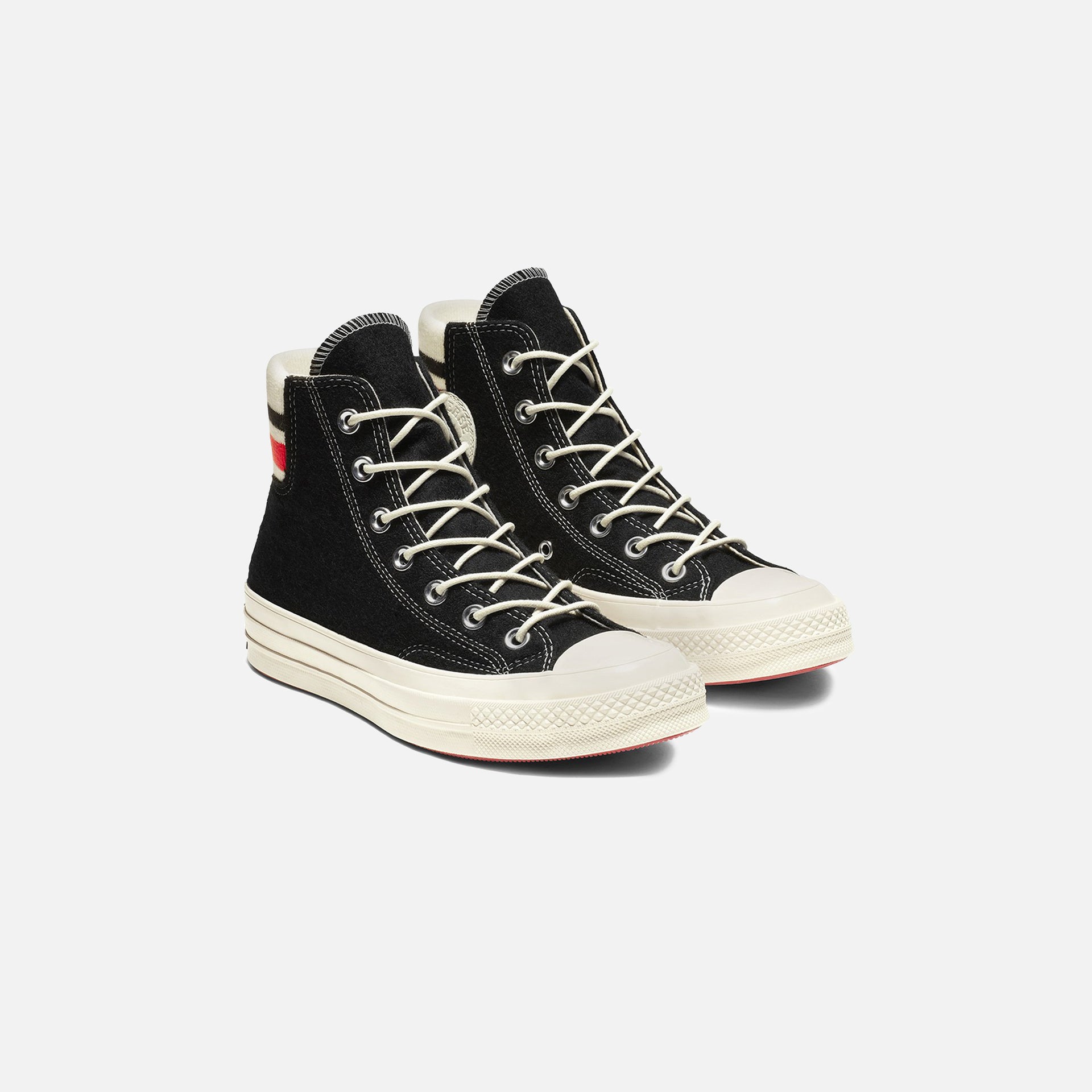 Converse Chuck 70 Retro Stripe - Hi Black / Sedona Red / Egret