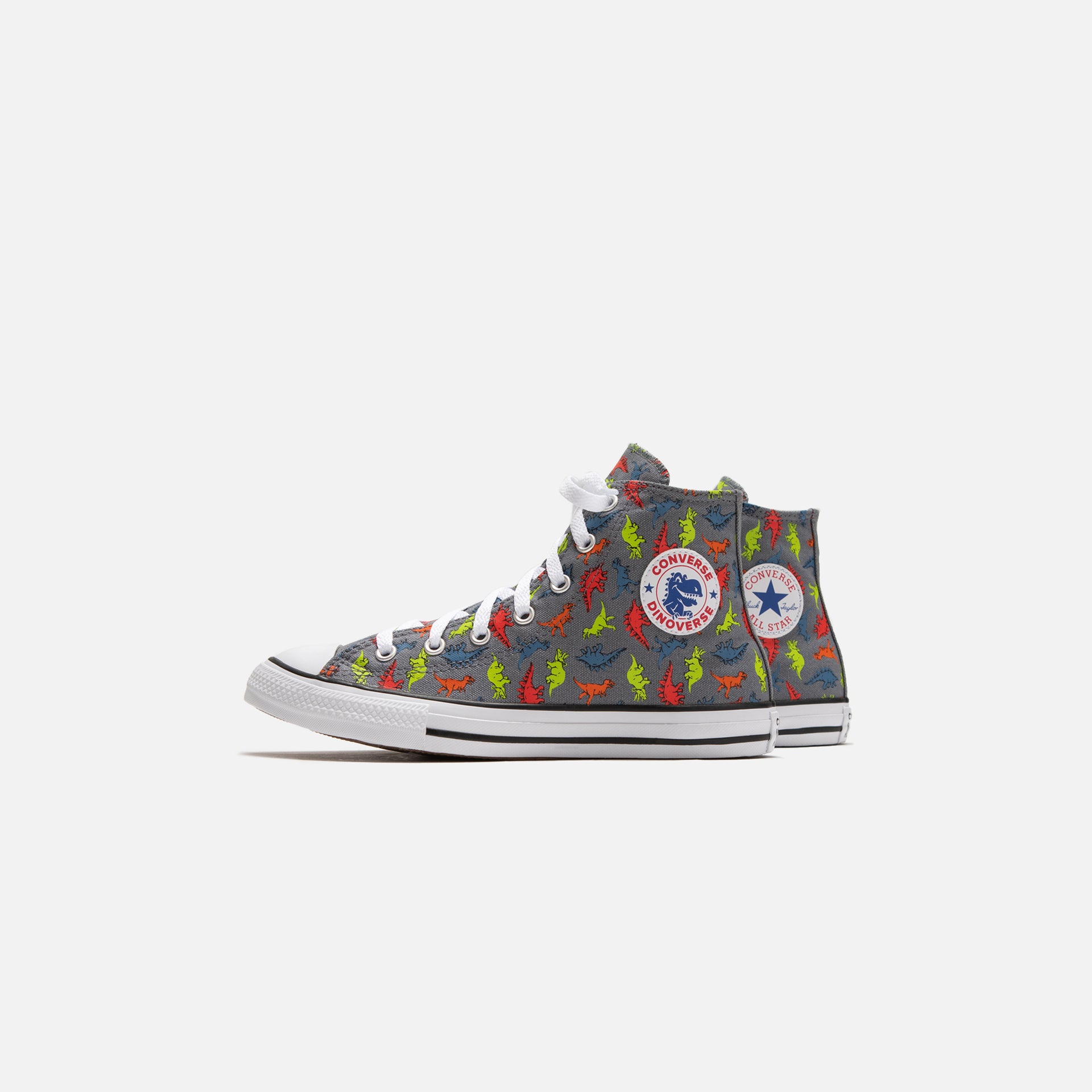 Converse Grade School Dinoverse Chuck Taylor All Star High - Cool Grey / Black / White