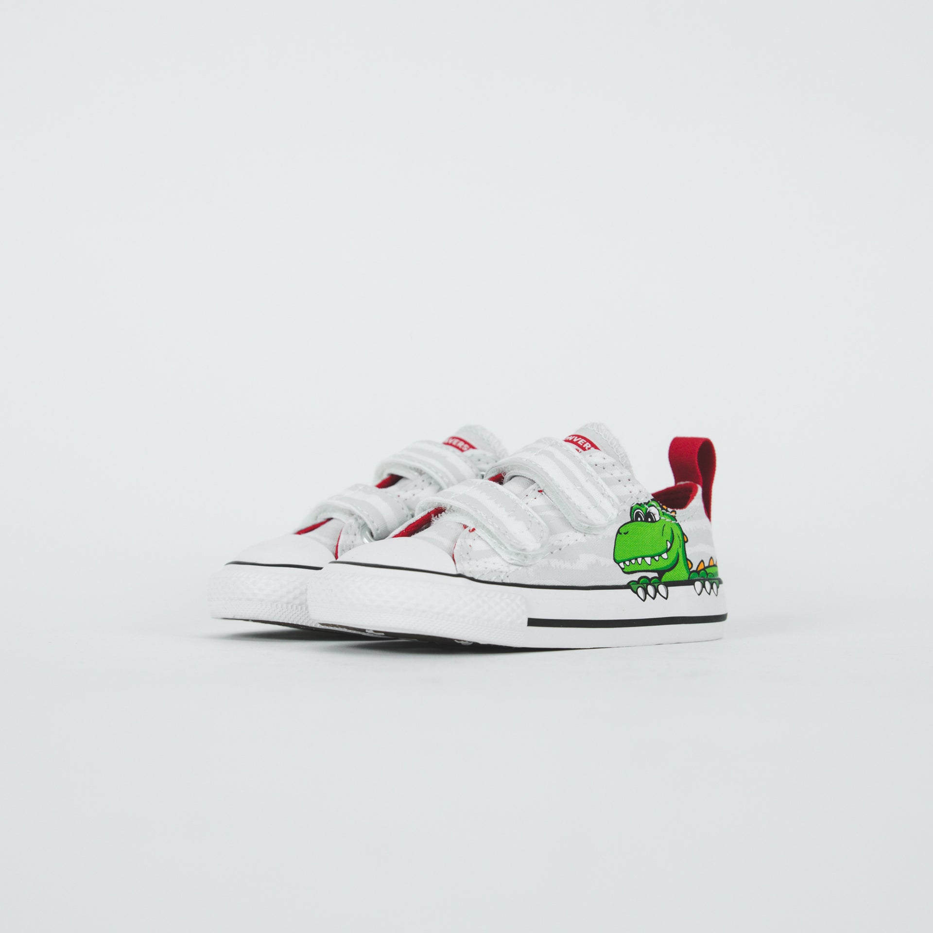 Converse Chuck Taylor All Star 2V Ox - White / Mouse / Enamel Red