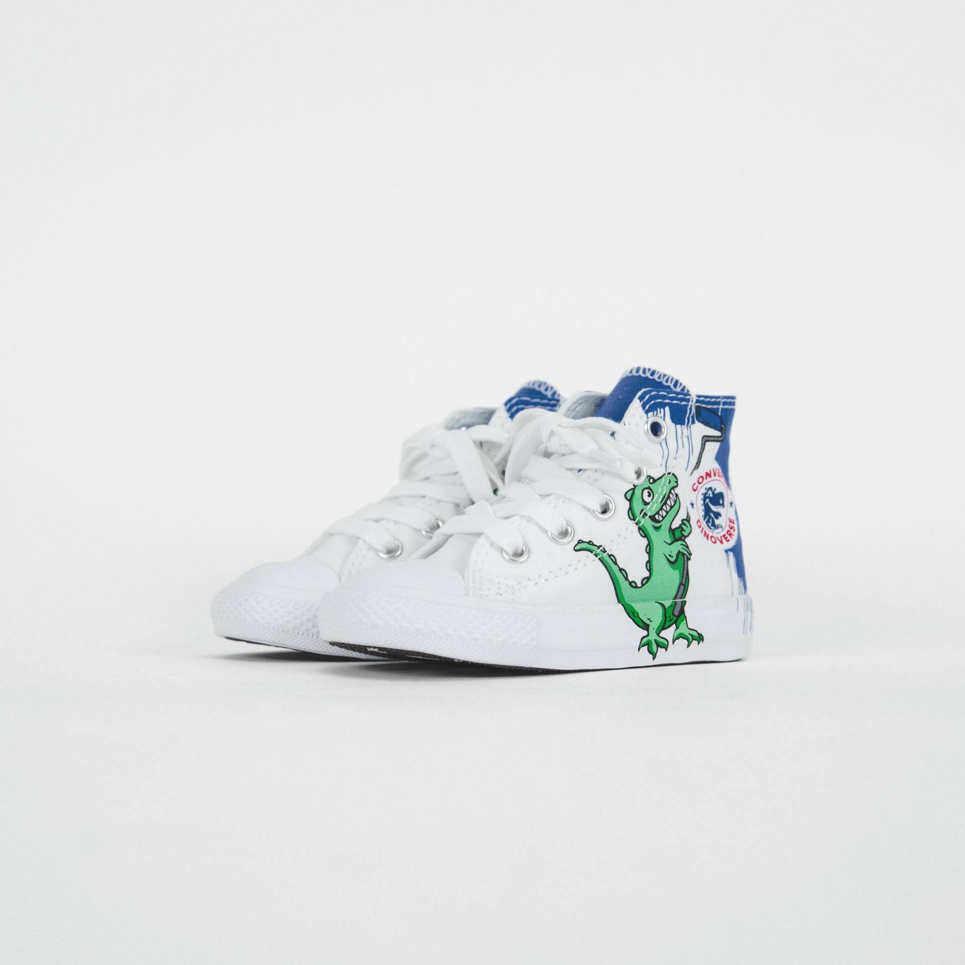 Converse Toddler Chuck Taylor All Star Hi - White / Blue / Enamel Red