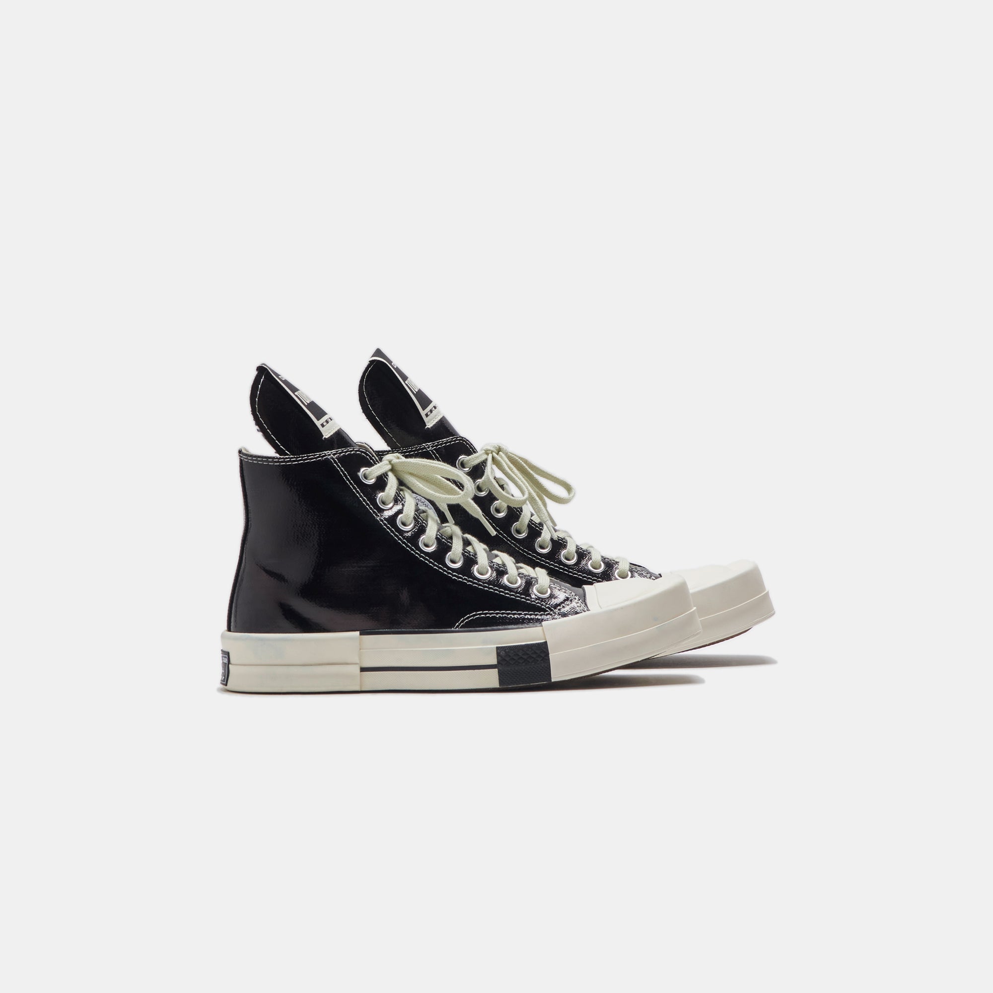 rick owens converse ブラックエナメル Rick Owens X TURBODRK Chuck 70 High 'Black Lacquer