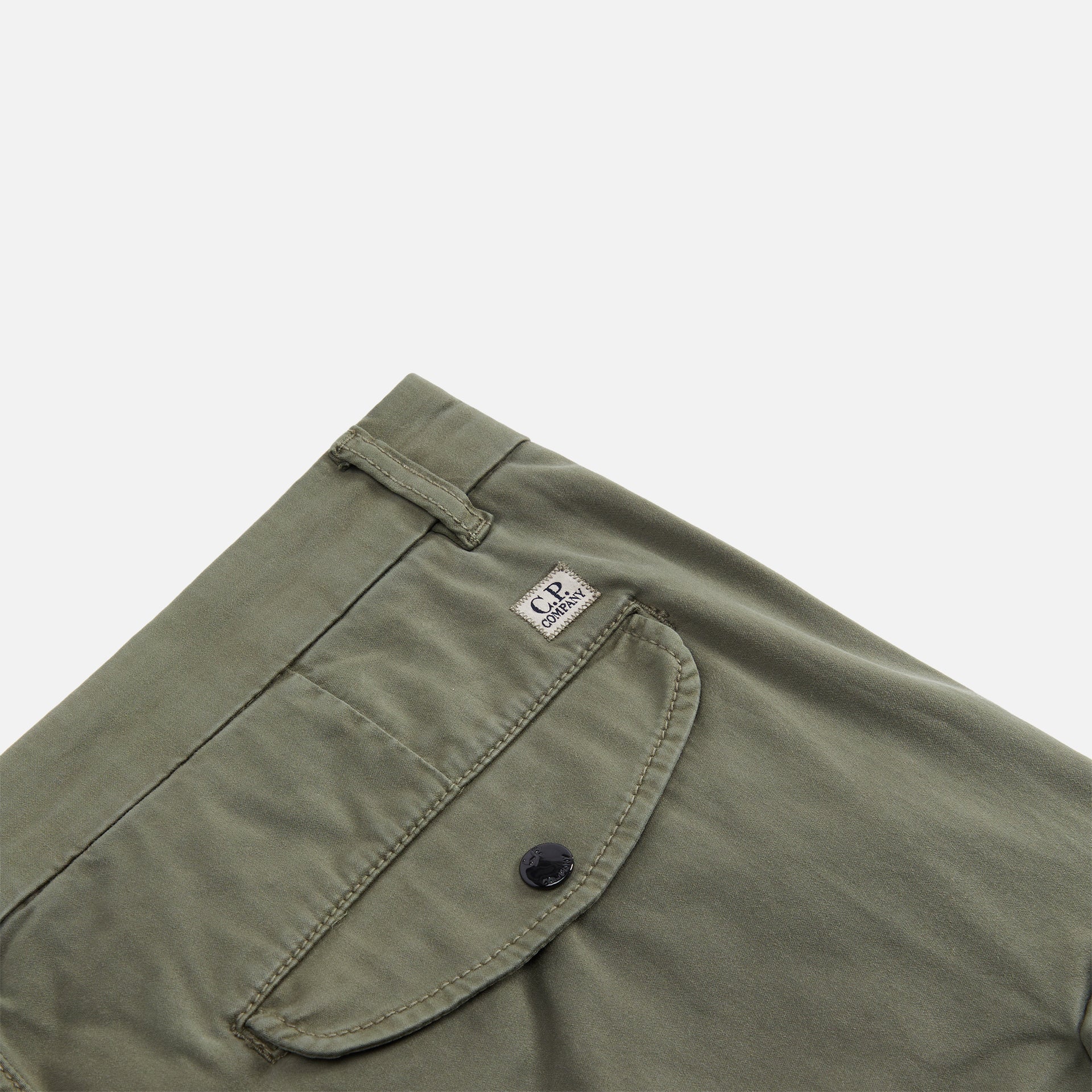 CP Company Stretch Sateen Loose Fit Cargo Pants - Green