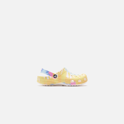 Crocs Classic Tie Dye Graphic Clog Kids - White / Multi