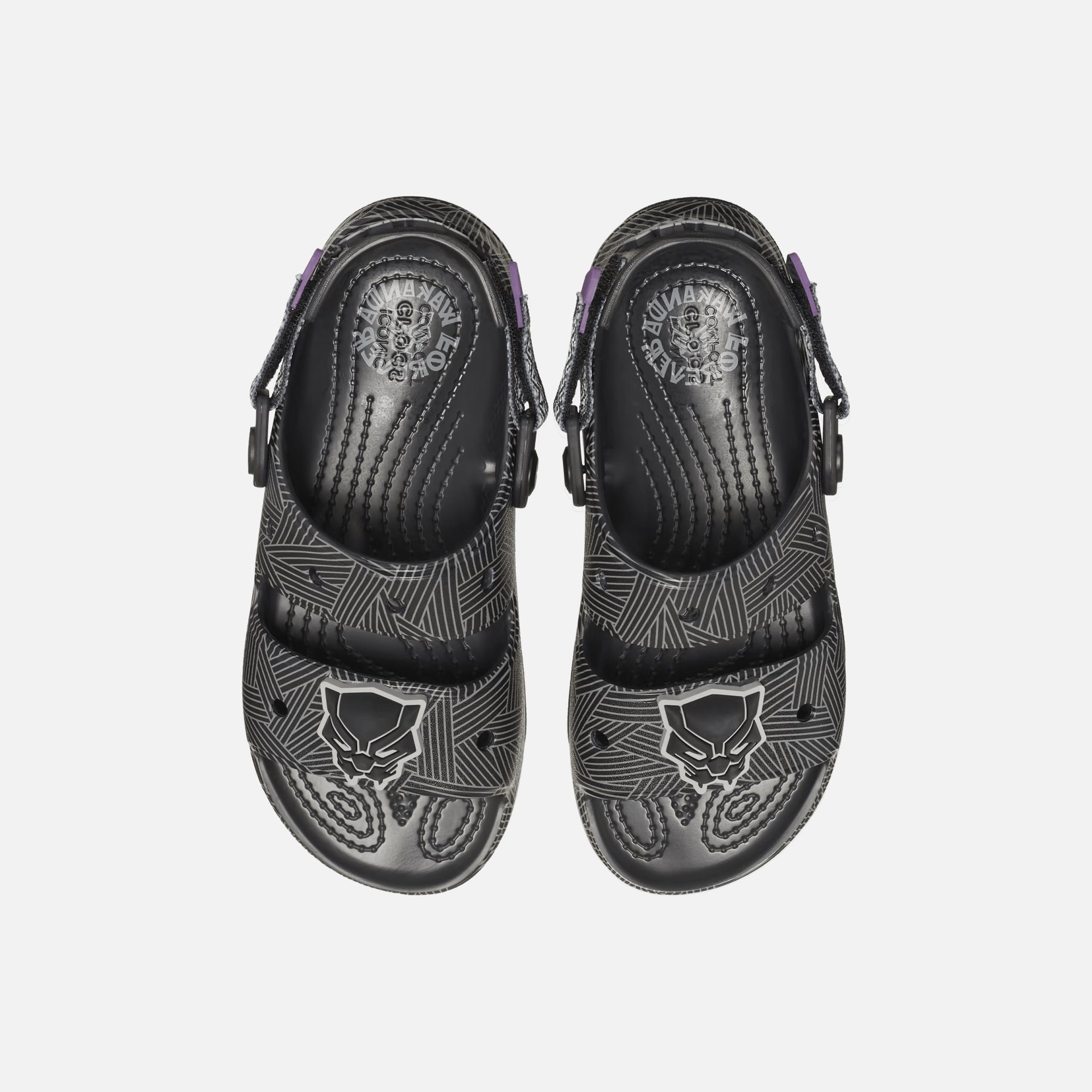 Crocs x Black Panther Kids Classic All-Terrain Sandal - Black