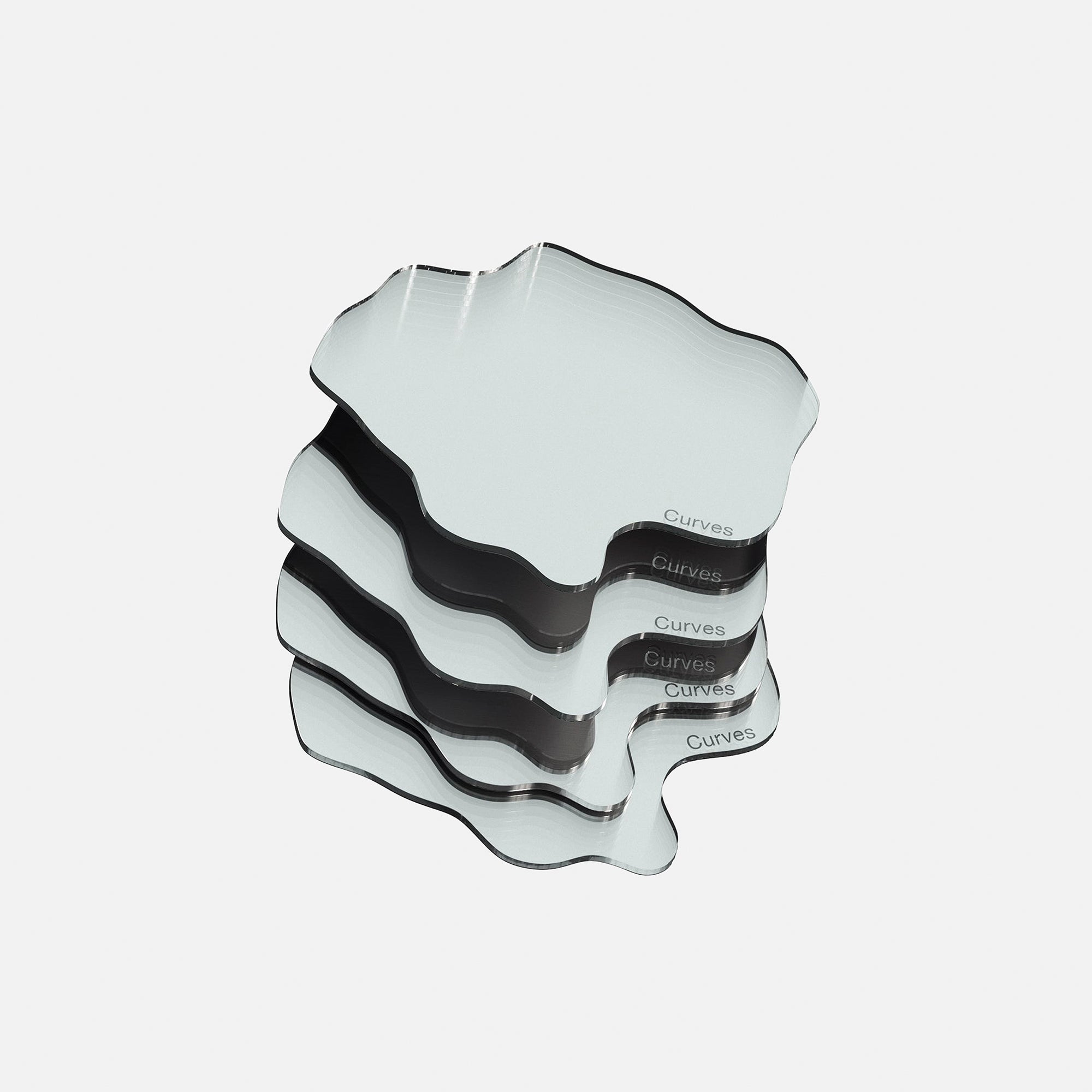 Curves By Sean Brown Four-pack Mirror Spill Coasters
