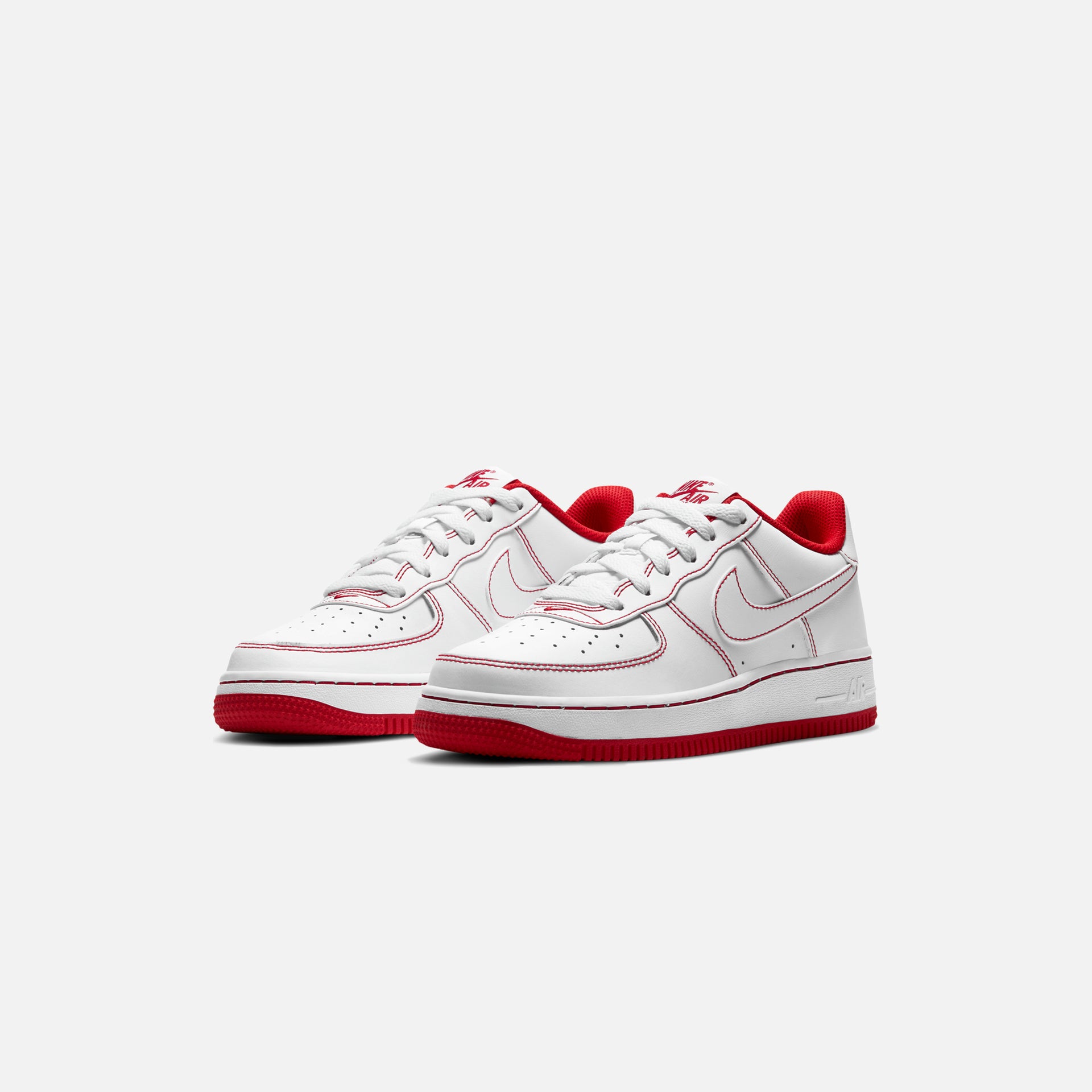 Nike Grade School Air Force 1 Stitch - White / University Red