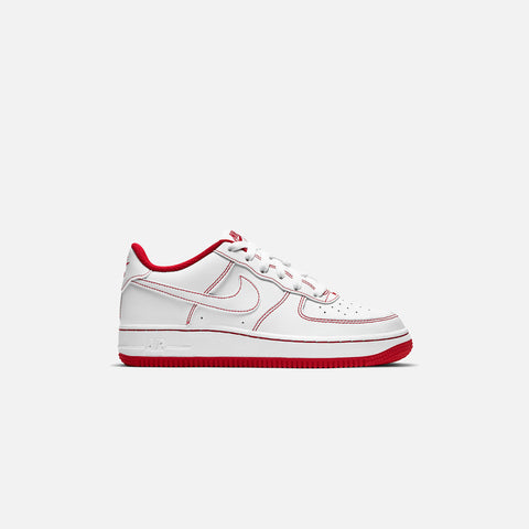 Nike Grade School Air Force 1 Stitch - White / University Red