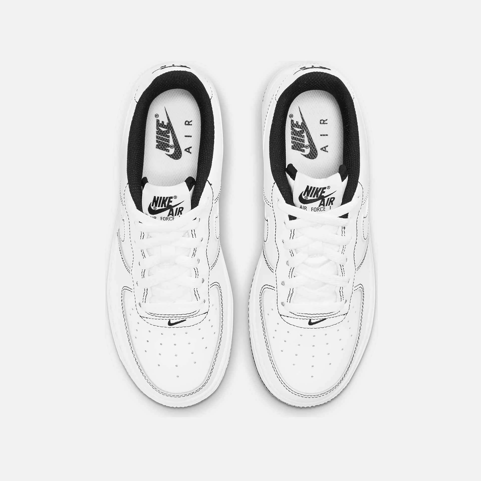 Nike Grade School Air Force 1 Stitch - White / Black