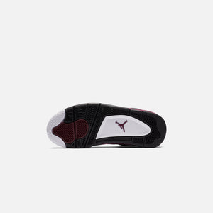 Nike Grade School Air Jordan 4 Retro PSG - White / Bordeaux / Neutral Grey / Black