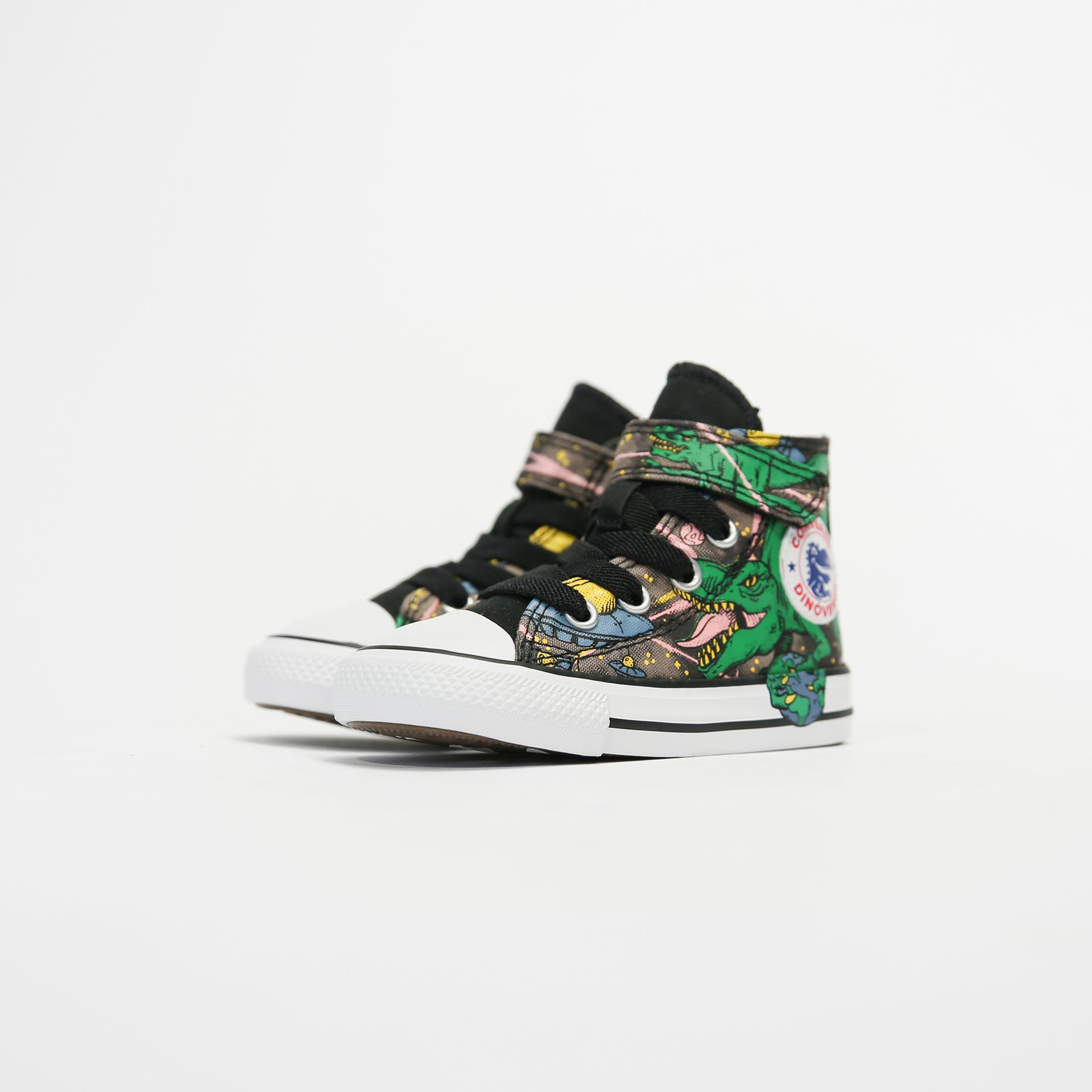 Converse Toddler Chuck Taylor All Star Interstellar Dinos 1V Hi - Mason Taupe / Bold Kiwi / Black