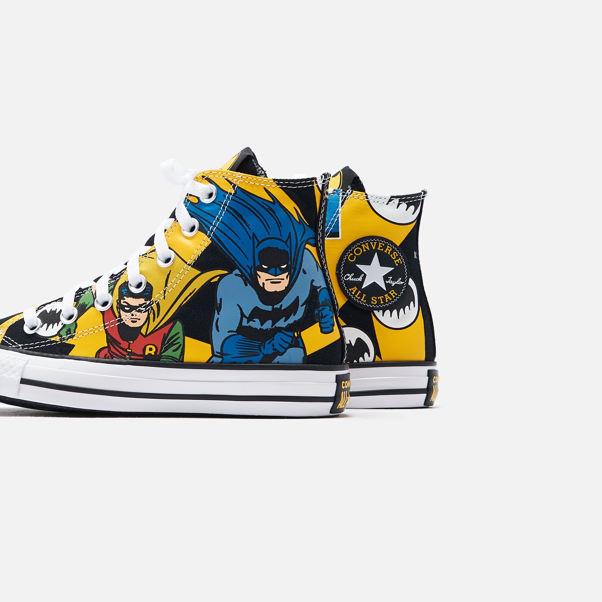 Converse x Batman Grade School CTAS High - Black / White / Lemon Chrome