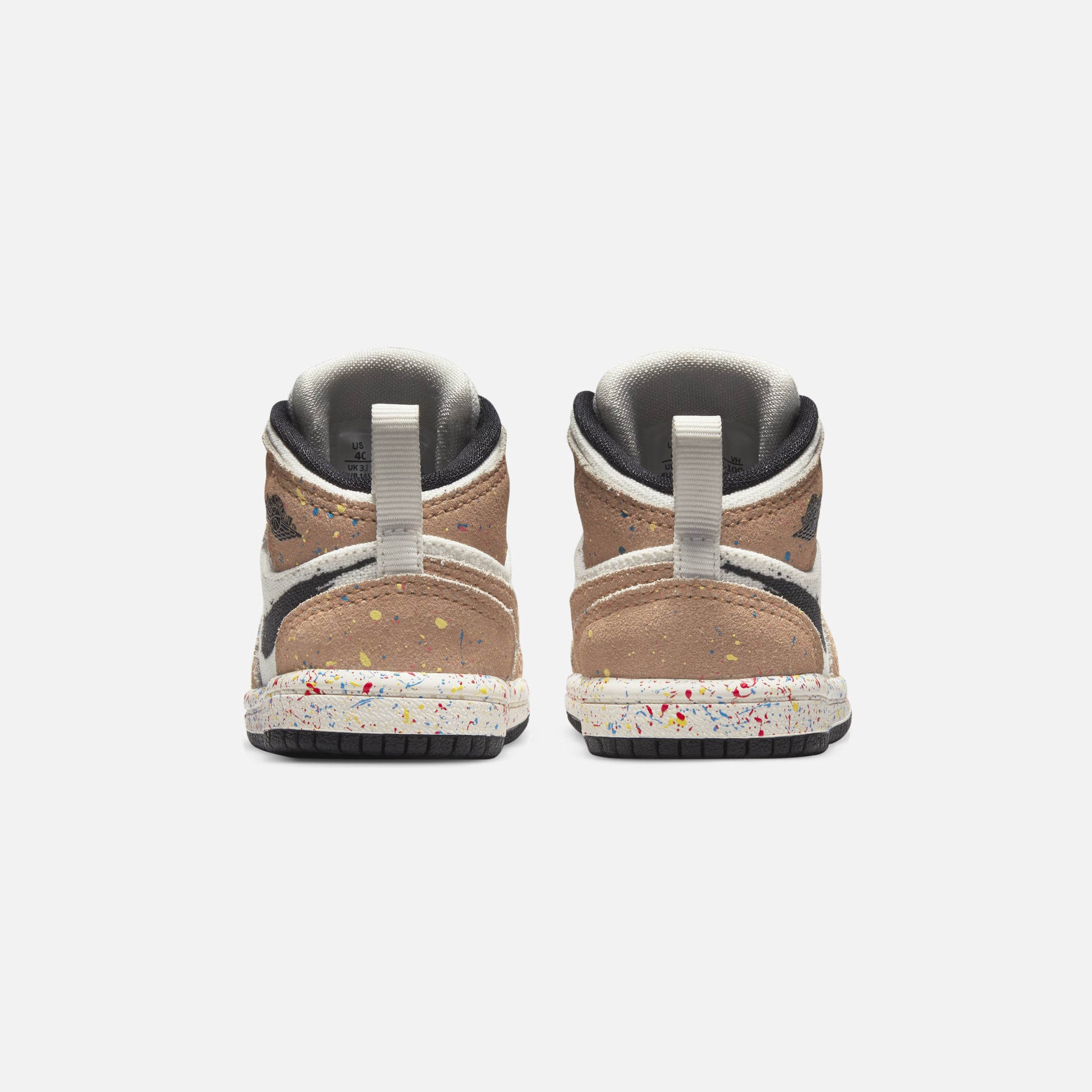 Nike Toddler Air Jordan 1 Mid Se - Sail / Black / Cider / Chile Red / Yellow