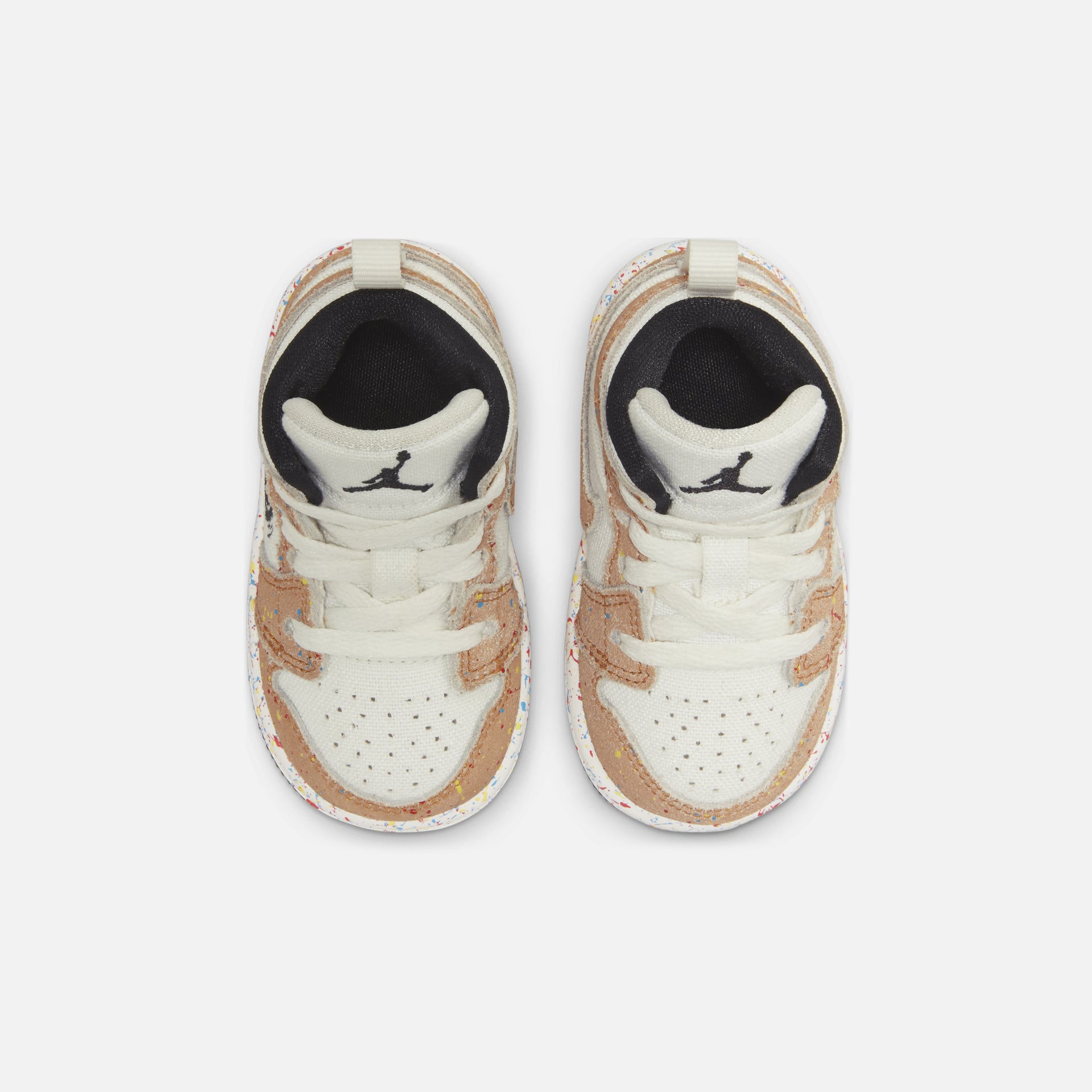 Nike Toddler Air Jordan 1 Mid Se - Sail / Black / Cider / Chile Red / Yellow