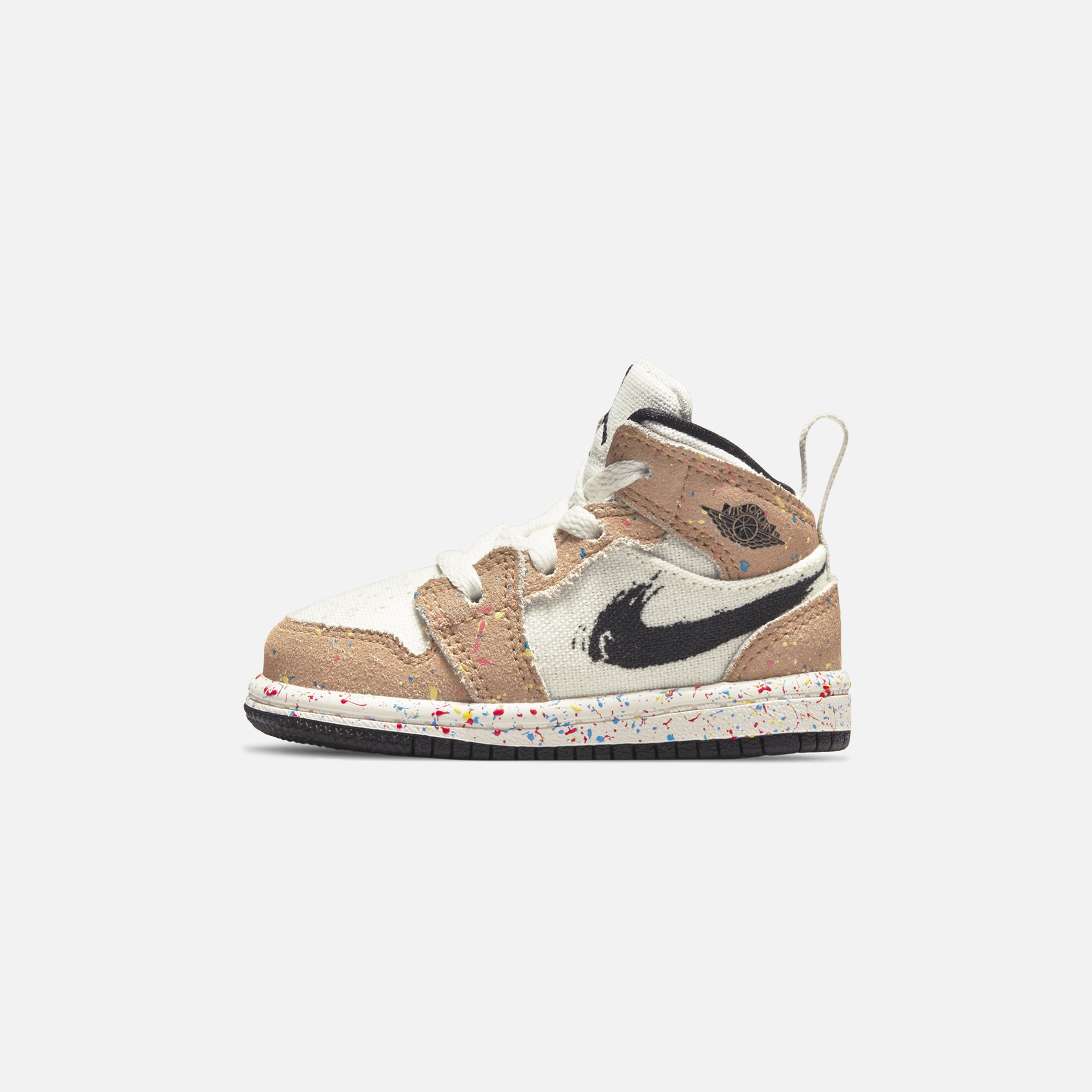 Nike Toddler Air Jordan 1 Mid Se - Sail / Black / Cider / Chile Red / Yellow
