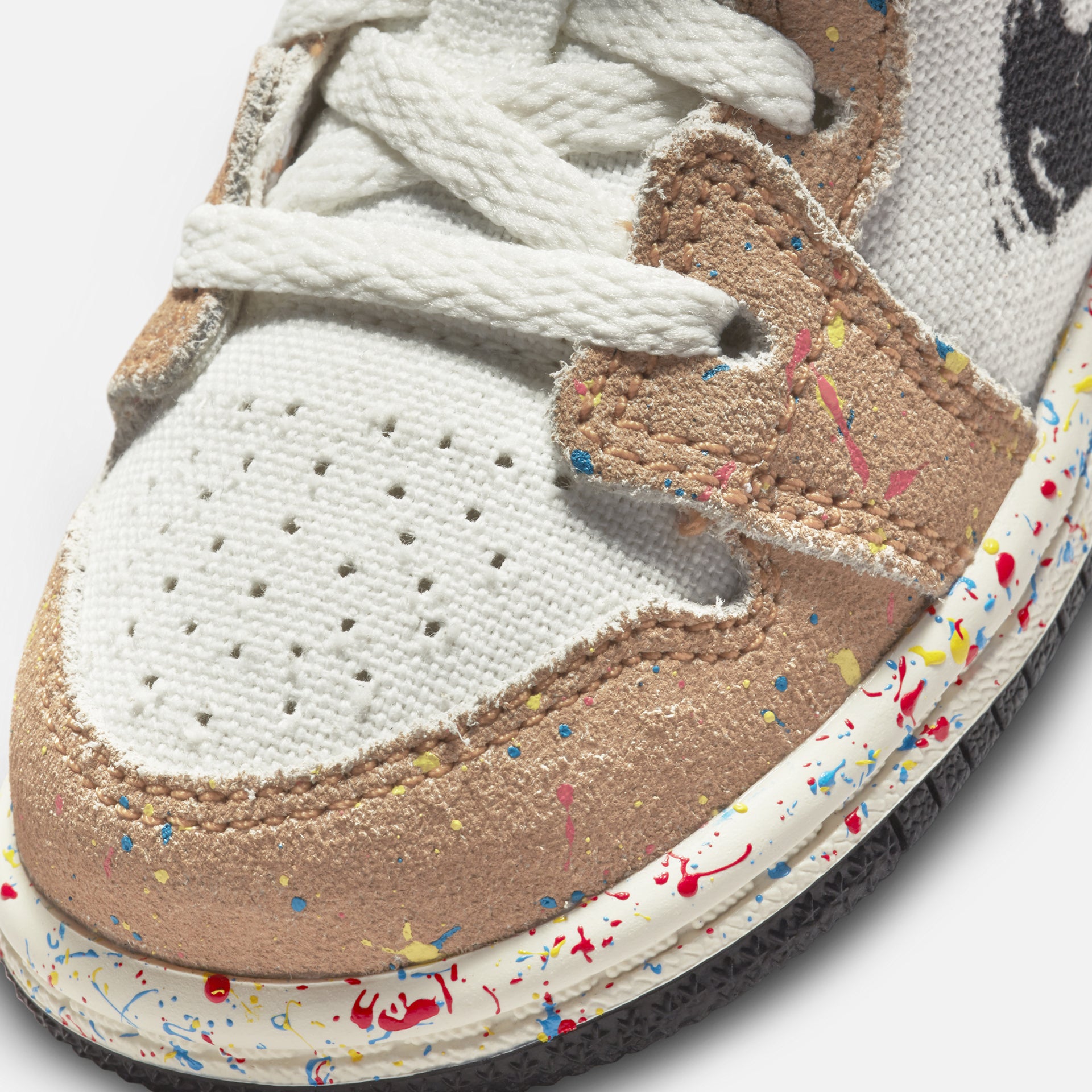 Nike Toddler Air Jordan 1 Mid Se - Sail / Black / Cider / Chile Red / Yellow