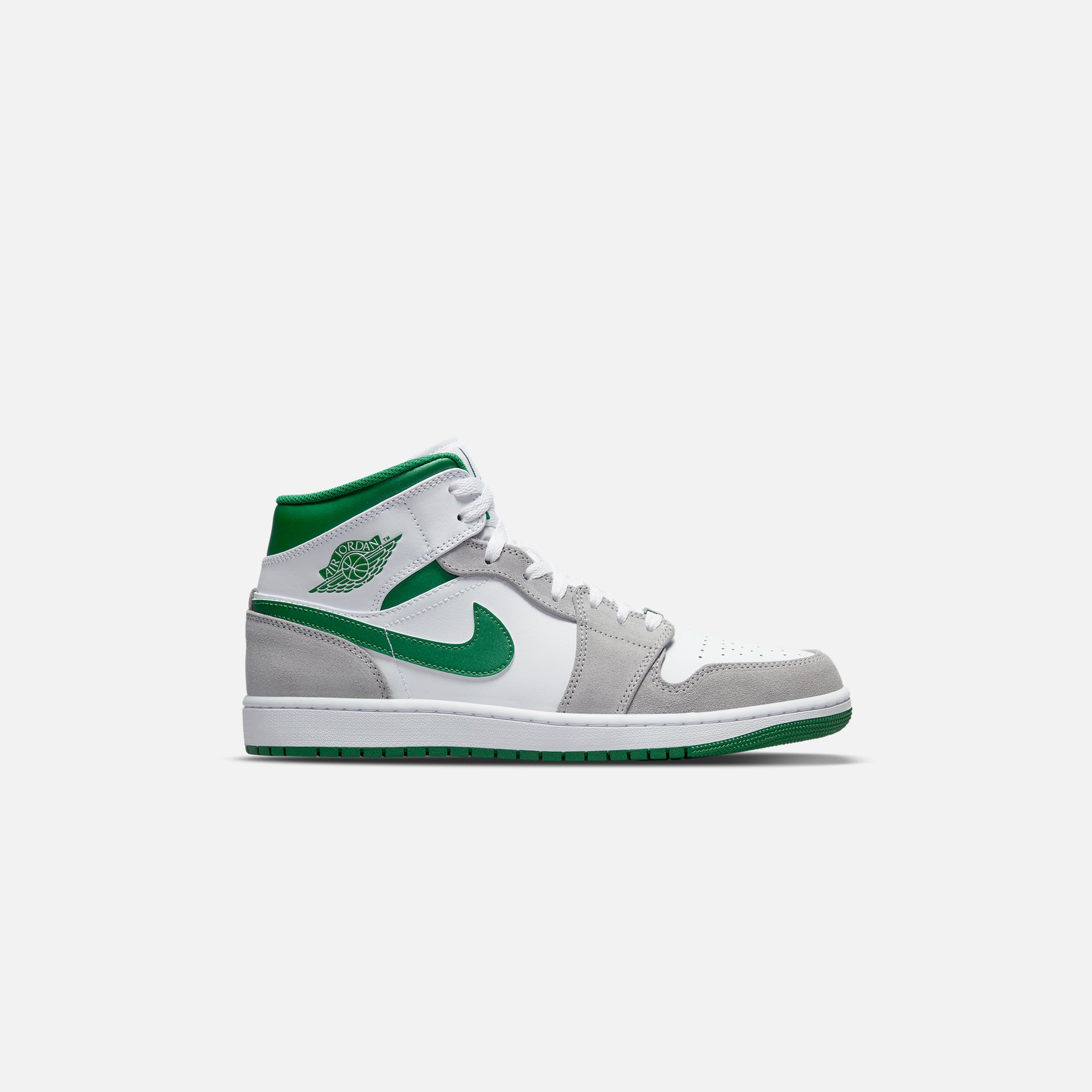 Nike Air Jordan 1 Mid SE - White / Pine Green / Light Smoke Grey