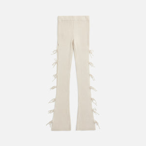 Danielle Guizio Rib Knit Tie Pant - Cream