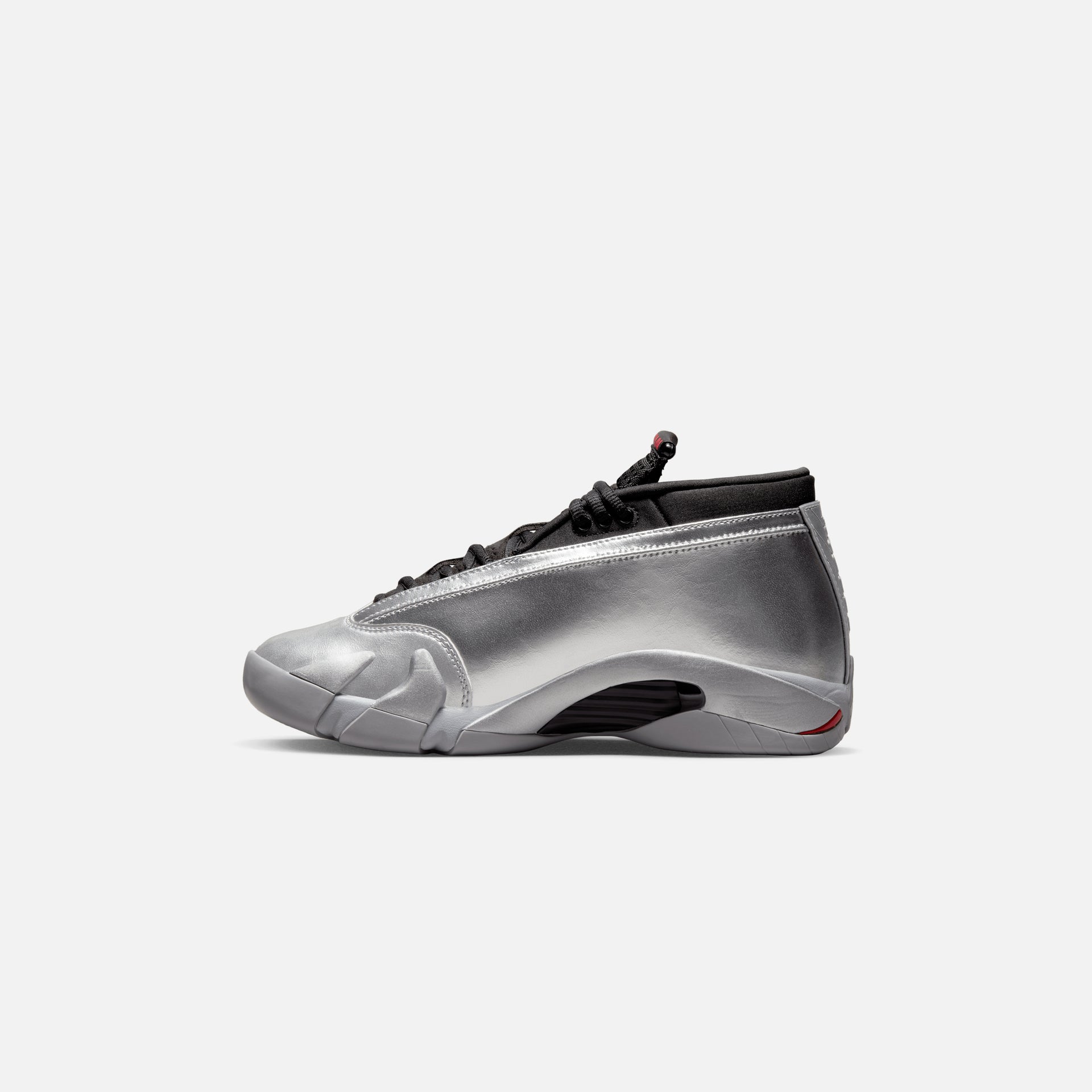 Nike WMNS Air Jordan 14 Retro Low - Metallic Silver / Fire Red / Wolf Grey / Black