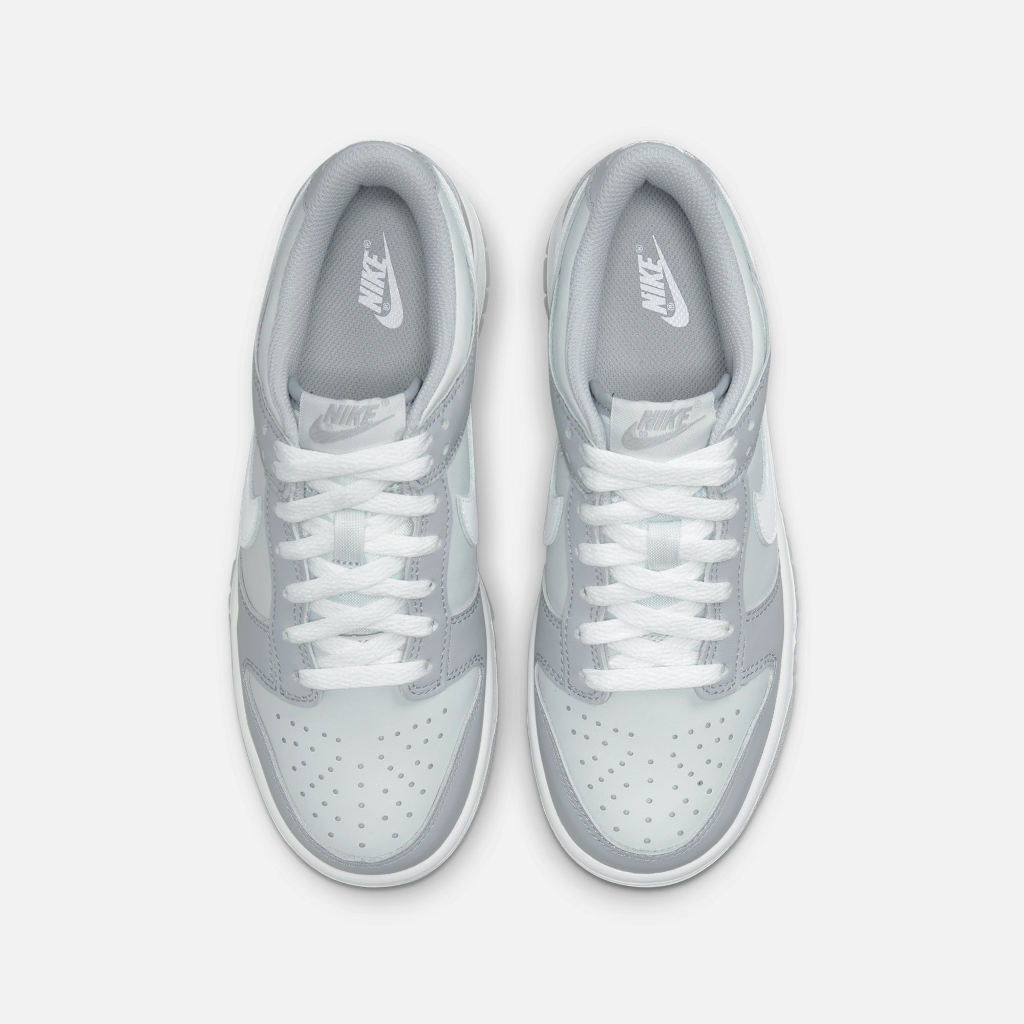 Nike GS Dunk Low - Pure Platinum / White / Wolf Grey – Kith Nike GS Dunk Low - Pure Platinum / White / Wolf Grey – Kith