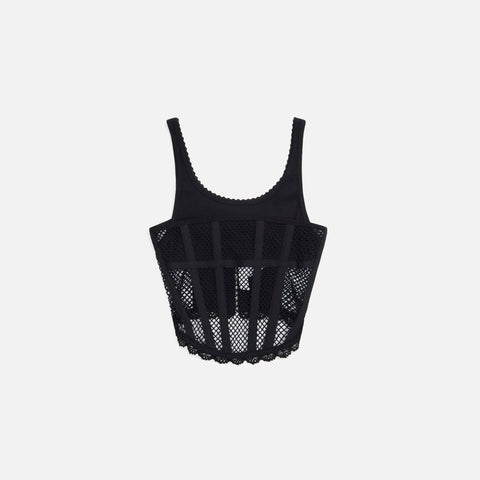 Dion Lee Net Lace Suspeded Corset - Black