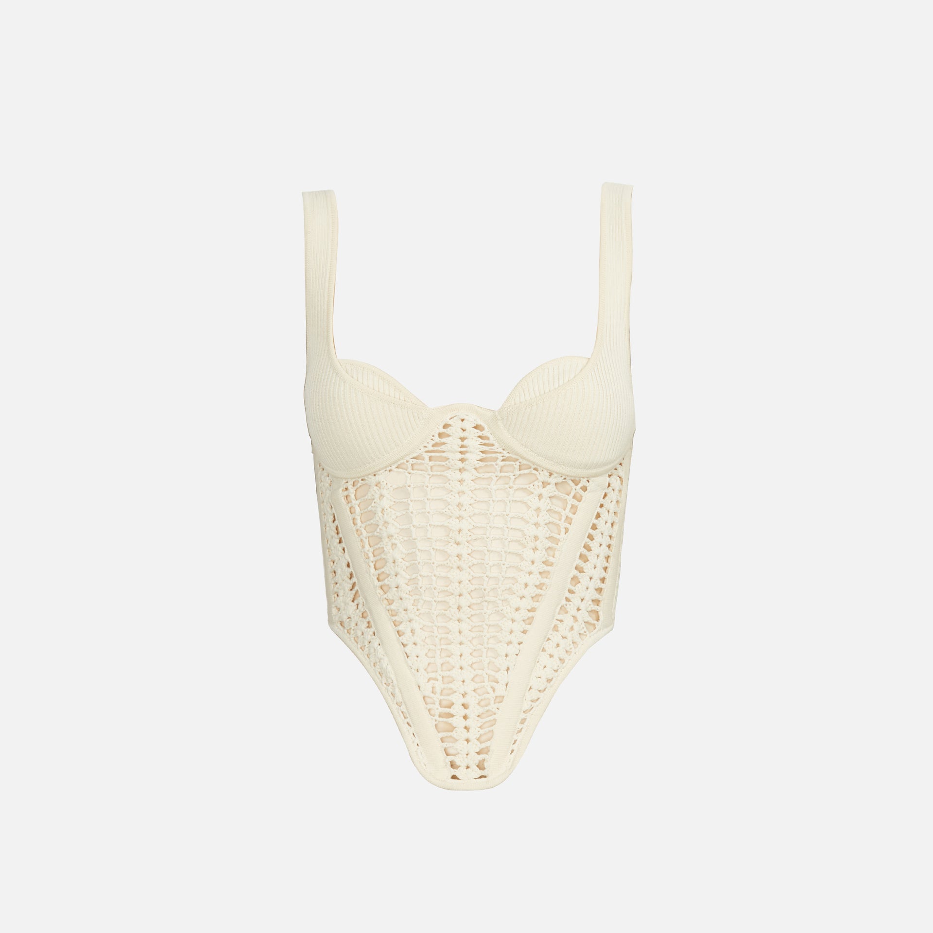 Dion Lee Crochet Corset - Bone