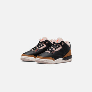 Nike GS Air Jordan 3 Retro - Black / Rush Orange  / Fossil Stone / Sail