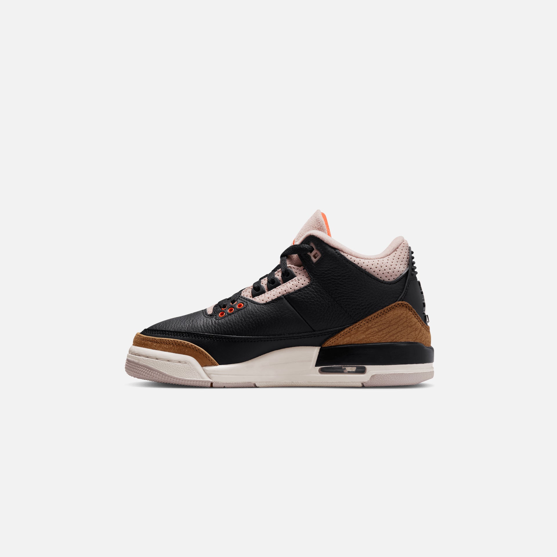 Nike GS Air Jordan 3 Retro - Black / Rush Orange  / Fossil Stone / Sail