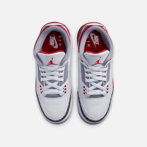 Nike GS Air Jordan 3 Retro - White / Fire Red / Black / Cement Grey