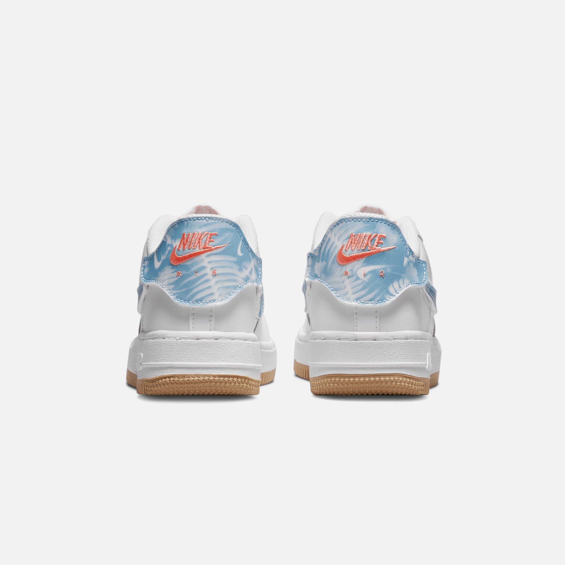 Nike Air Force 1 - White / Bleached Coral / Gum Light Brown / Boarder Blue