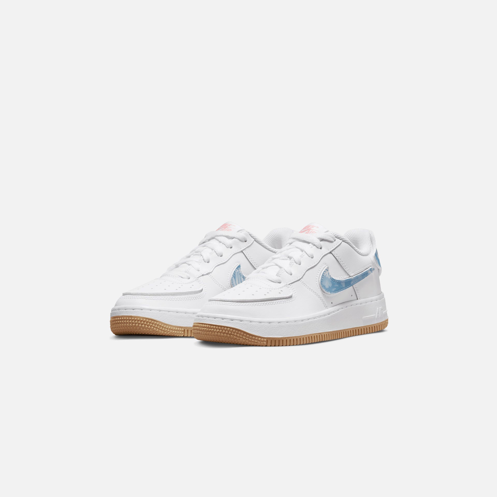 Nike Air Force 1 - White / Bleached Coral / Gum Light Brown / Boarder Blue