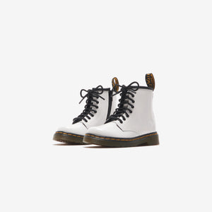 Dr. Martens Youth 1460 Ankle Boots - White Patent Lamper