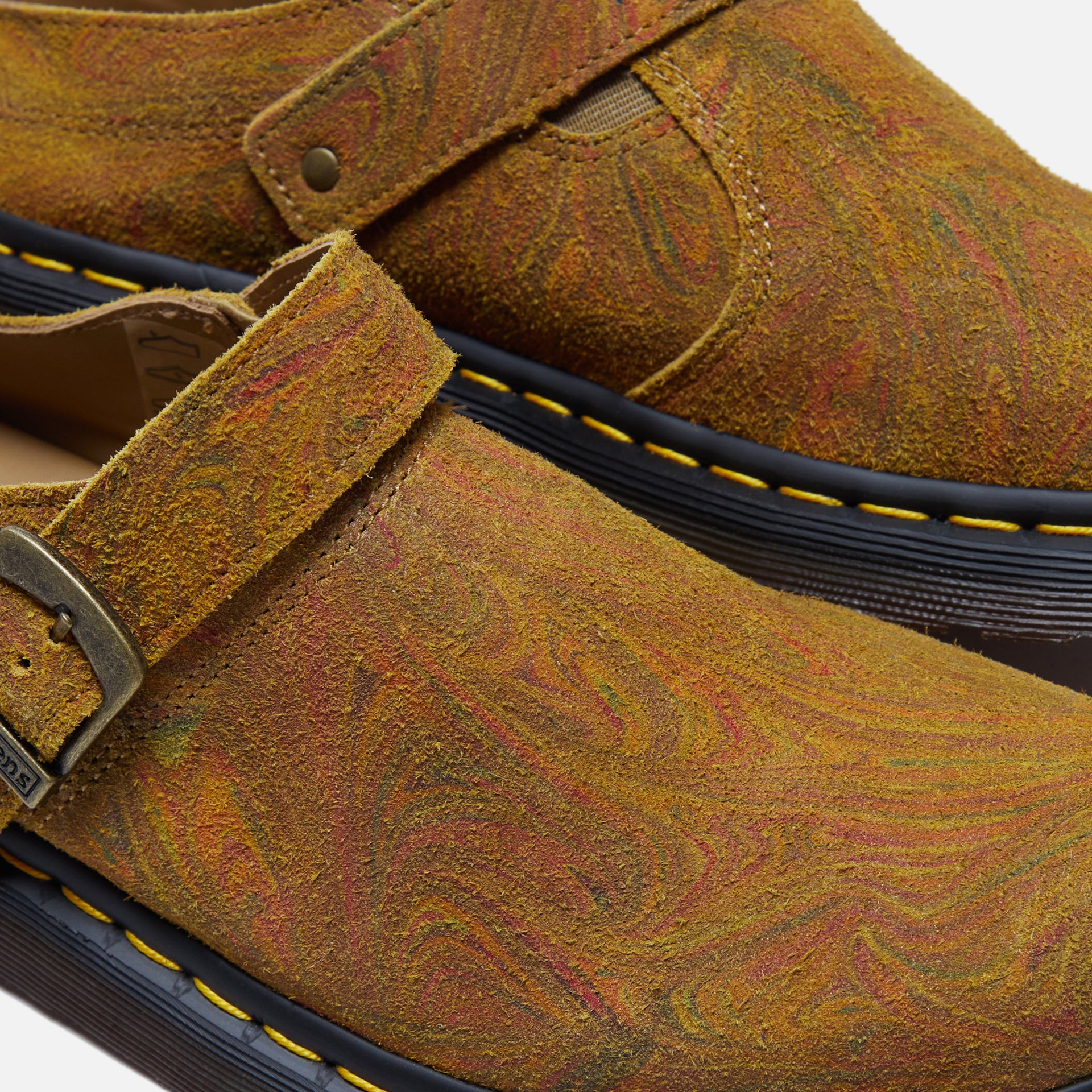 Dr. Martens Isham - Brown / Mustard Marble Hairy Suede