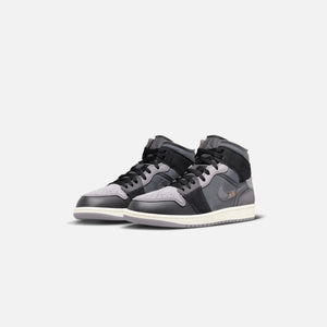 Nike Air Jordan 1 Mid SE Craft “Inside Out” - Black / Light Graphite / Sail / Cement Grey
