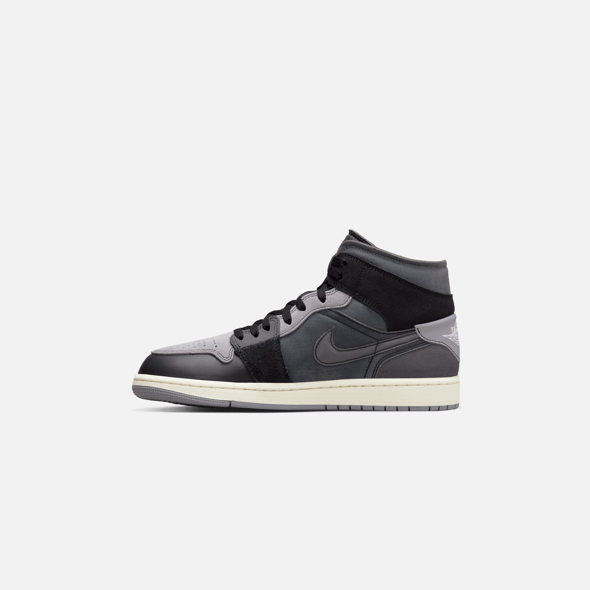 Nike Air Jordan 1 Mid SE Craft “Inside Out” - Black / Light Graphite / Sail / Cement Grey